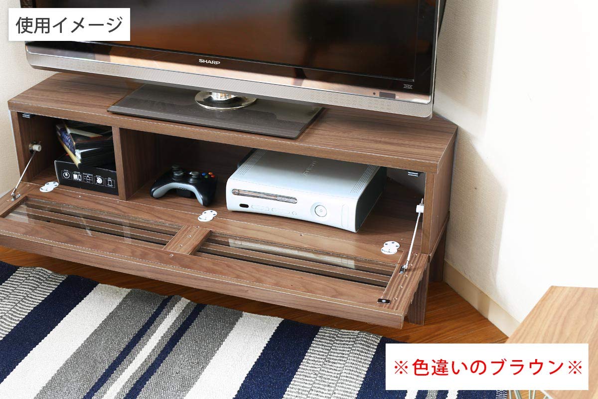 Amazon｜コーナーTV台 100cm幅 ライン ナチュラル(99322)｜ローボード